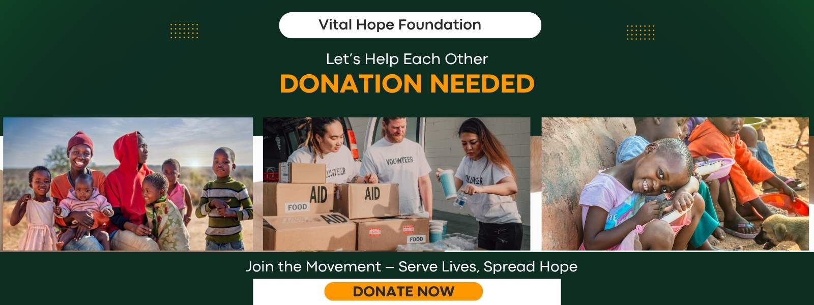 Green and White Modern Open Donation Instagram Post